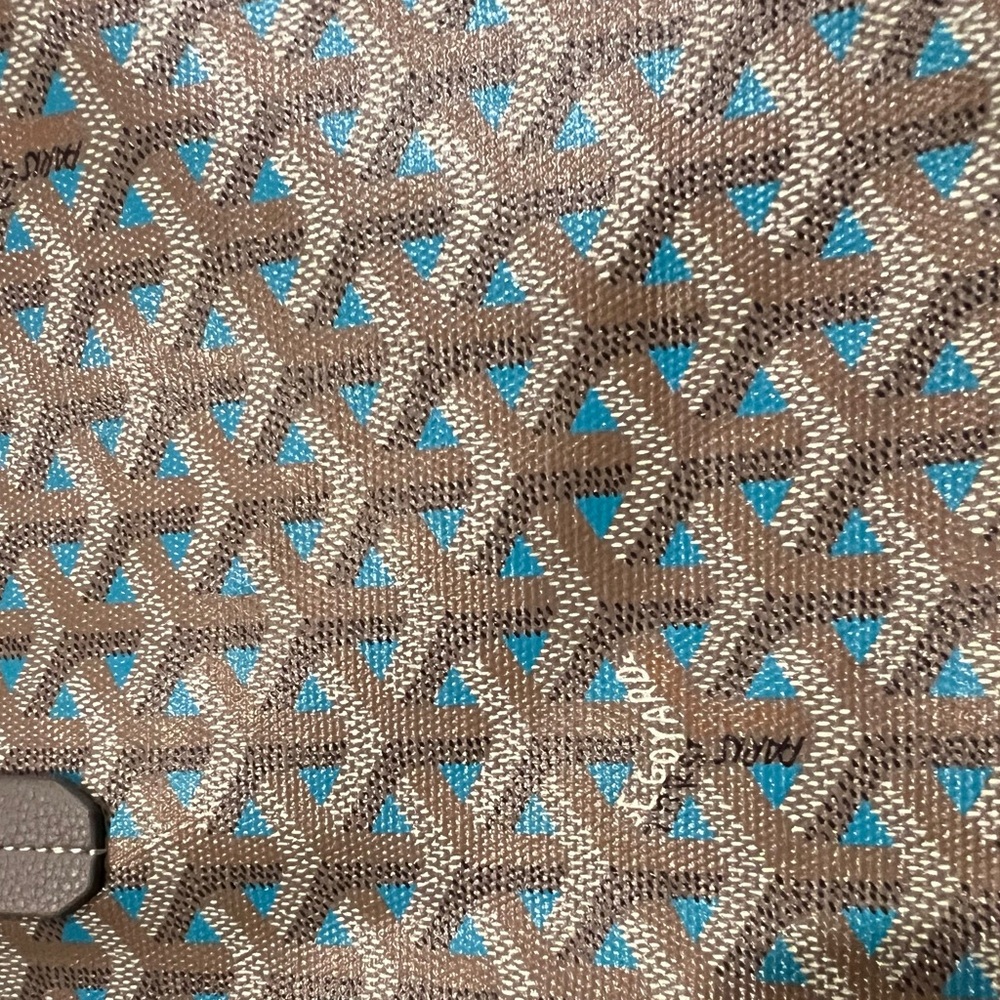 Brown and Blue Patterned Tote - Picture 4 of 7